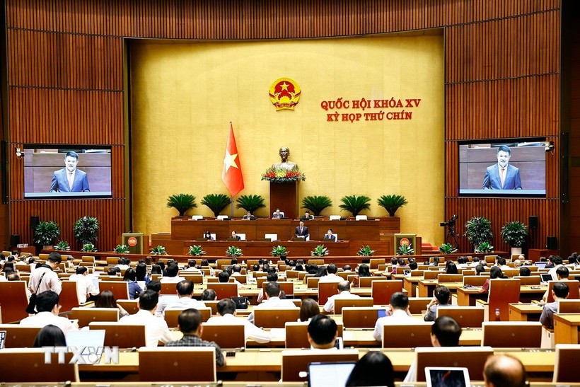 越南最高人民检察院检察长阮辉进澄清国会代表关心的问题。图自越通社
