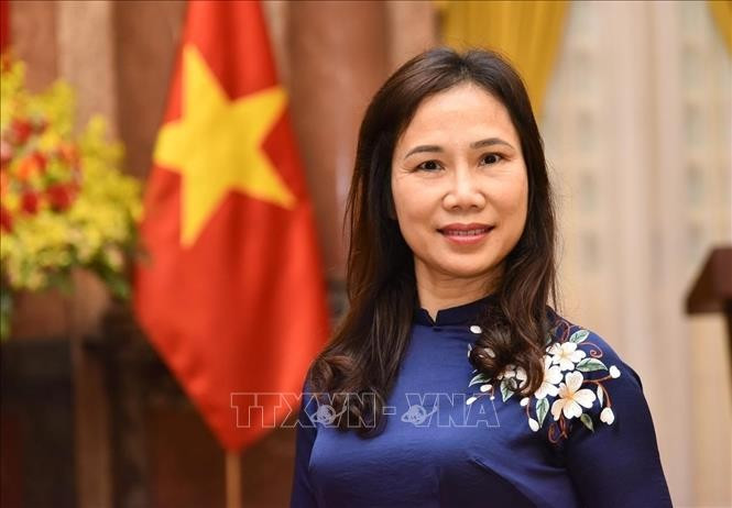 越南驻斯里兰卡大使郑氏心。图自越通社