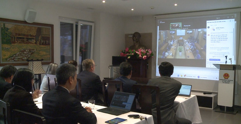 研讨会场景。图自越通社