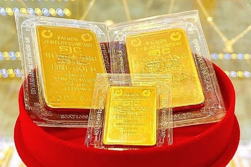 4月5日下午越南国内金价下跌120万越盾。图自互联网