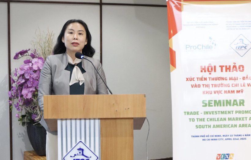 ITPC副主任胡氏鹃发表讲话。图自越通社