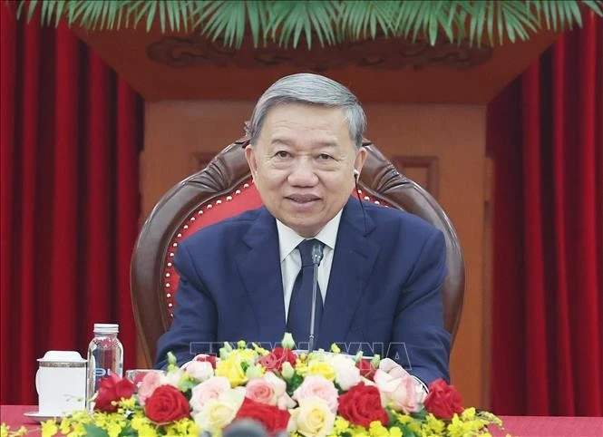 越共中央总书记苏林。图自越通社