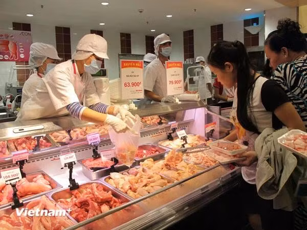 越南财政部统计局于6月6日上午公布，2025年5月居民消费价格指数（CPI）环比上涨0.16%。图自越通社