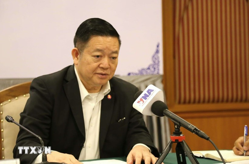 东盟秘书长高金洪博士在活动中发表讲话。图自越通社