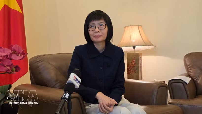 越南常驻东盟代表团团长孙氏玉香大使。图自越通社