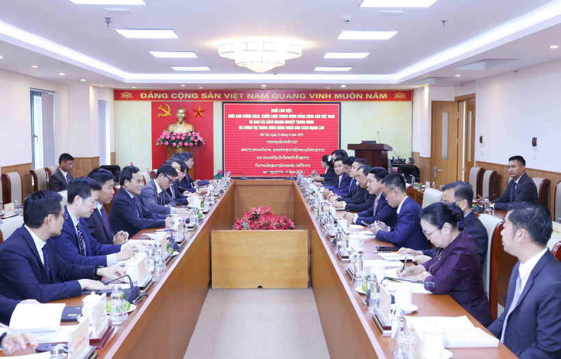 会谈场景。图自越通社