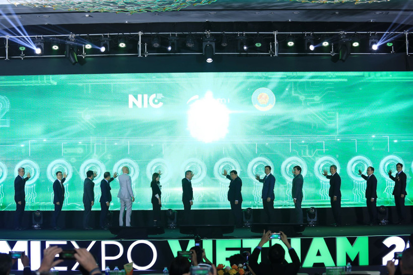 2025年越南国际半导体展览会开幕式。图自Vietnam+