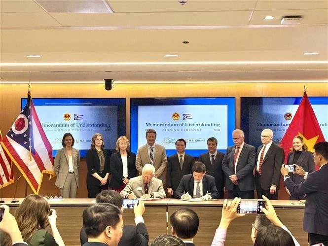 越南与美国签署价值6.3亿美元饲料原料进口协议。图自越通社