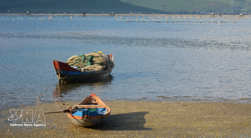 辽阔水面之上，立安潟湖尽显柔美诗意的自然风貌。图自 越通社