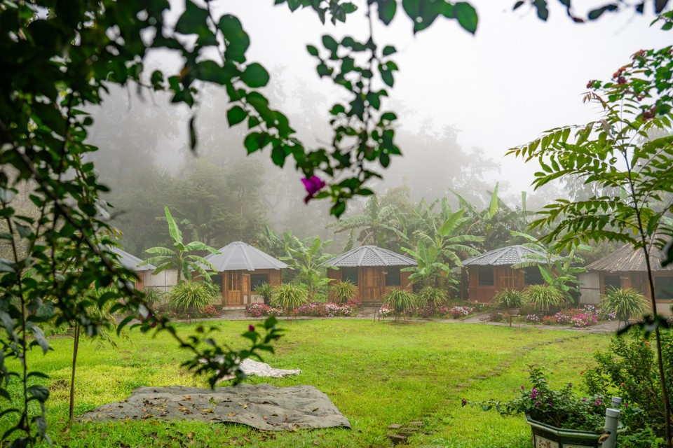 截至目前，新水湖从事民宿和餐饮服务共数十户，每晚可接待约500名游客。图自 越通社《Vietnam+》
