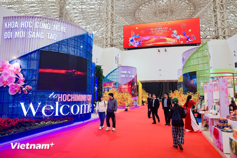 该展区集中展示了胡志明市迈向智慧、可持续城市的发展蓝图。图自 越通社《Vietnam+》