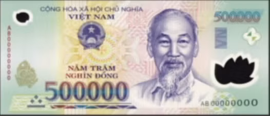 越南从 2003 年开始发行的聚合物钞票。图自越通社