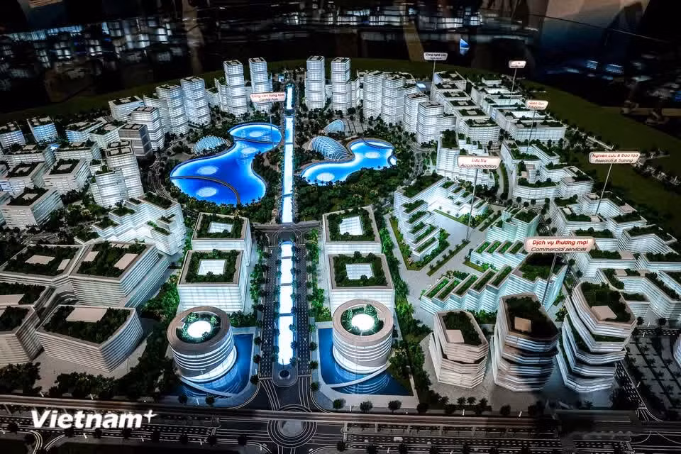 河内市部分重点项目模型。图自 越通社《Vietnam+》