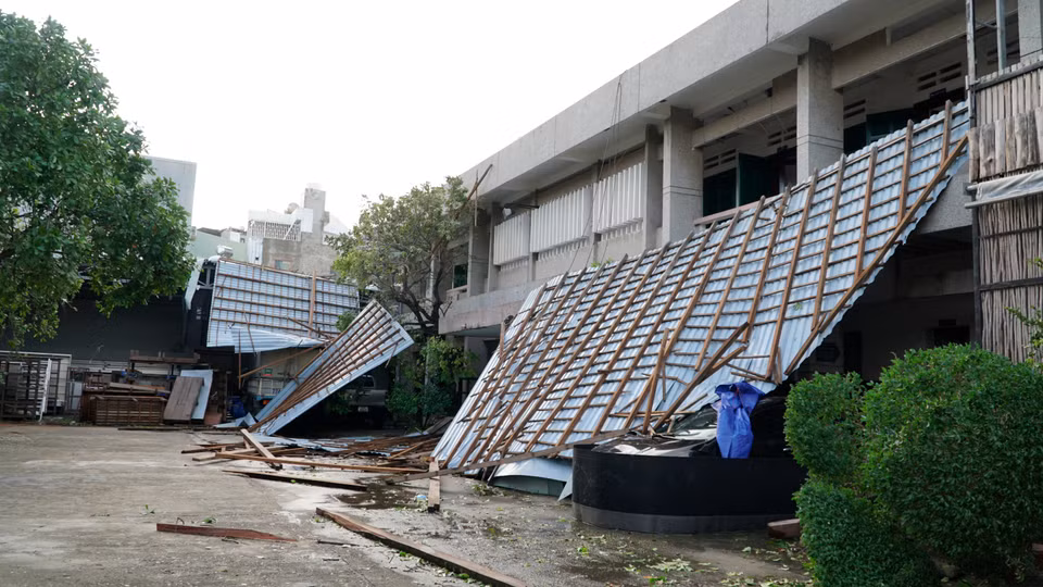 第13号台风袭击，嘉莱省多地受严重损失。图自 越通社
