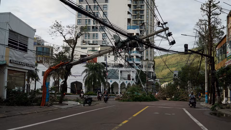 第13号台风袭击，嘉莱省多地受严重损失。图自 越通社