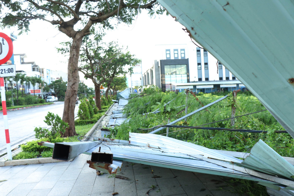 第13号台风袭击，得乐省多地受损。图自 越通社