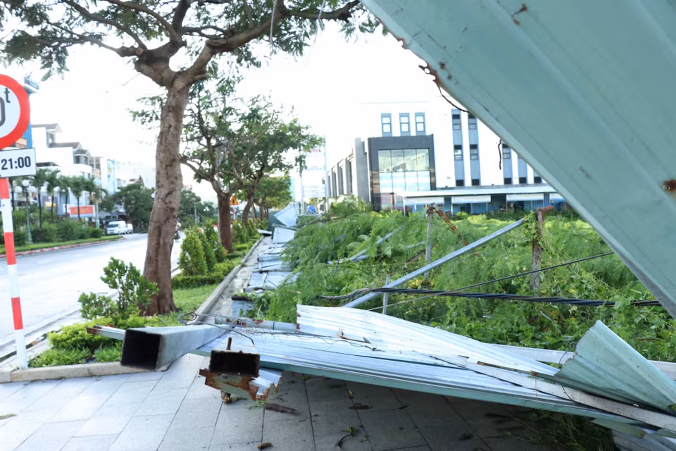 第13号台风袭击，得乐省多地受损。图自 越通社