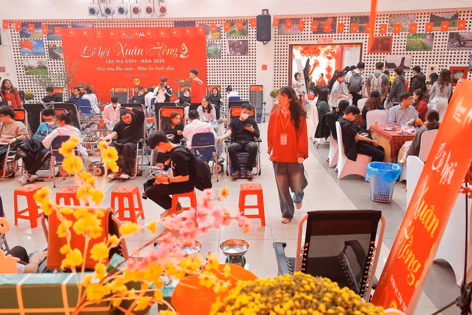 春红献血节将持续9天（从2月8日至16日），预计采集血液总量至少8000单位。图自 越通社