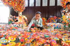 顺化市清仙纸花传统工艺村春意盎然
