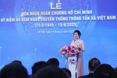 越南通讯社成立80周年纪念典礼暨胡志明勋章授勋仪式在河内隆重举行