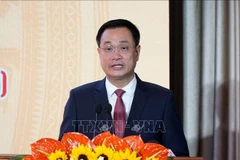 越共中央委员、岘港市委书记、市党委代表团团长黎玉光同志。图自越通社