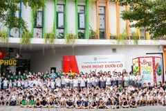 “起源”小学举办祖国海洋岛屿主题活动。图自越南之声