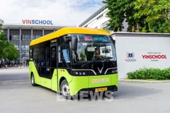 越南首款电动校车服务School Bus正式亮相。图自越通社
