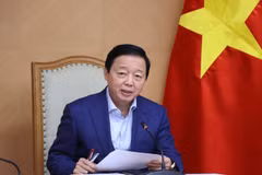 陈红河在会上发表讲话。图自越通社