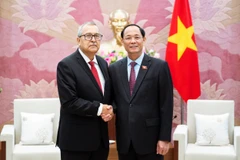 越南国会副主席陈光方会见墨西哥众议院对外关系委员会主席佩德罗·巴斯克斯。图自人民代表报