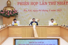 范明政总理主持会议。图自越通社