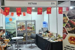越南企业的展位。图自越通社