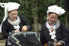 在风关山顶留住瑶前族锦缎灵魂的人。图自越南之声