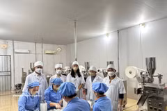 蒲末药料股份公司专家和人员。图自越通社