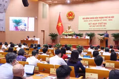 第十七届河内市人民议会第三次会议。图自越通社