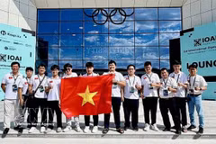 越南代表队在2026年国际人工智能奥林匹克竞赛中喜获7枚奖牌。图自越通社
