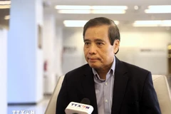 新加坡李光耀公共政策学院教授武明姜接受越通社记者的采访。图自越通社