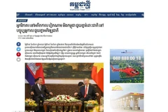 柬埔寨《新柬埔寨日报》刊登的文章。(屏幕截图)