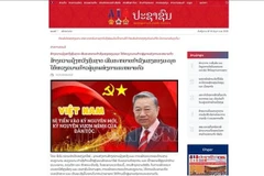 老挝人民革命党中央机关报《人民报》（Pasaxon ）电子版上刊登的文章。（屏幕截图）