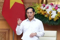 政府副总理裴青山发表讲话。图自政府报