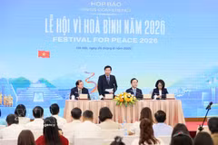 新闻发布会现场。图自越通社