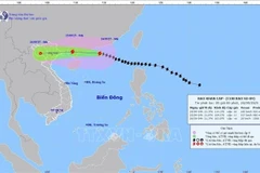 第9号台风在9月24日的路径。图自越通社