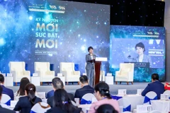 财政部副部长阮氏碧玉在论坛上发言。图自越通社