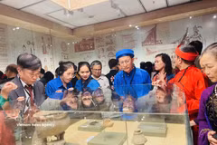 游客参观河内博物馆。图自越通社
