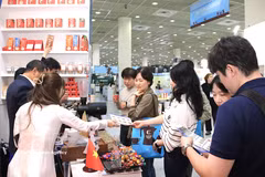 2026韩国首尔咖啡展上的越南咖啡展示区。图自越通社