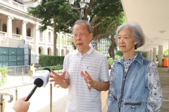 曾担任电影《阮爱国在香港》顾问的研究学者李明汉接受越通社记者的采访。图自越通社