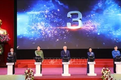 携手打击贩运人口宣传活动启动仪式。图自越通社