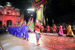 在真武观举行的“真武钟声”夜间旅游产品。图自Hanoimoi
