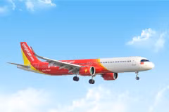 越捷航空公司的飞机。越捷供图
