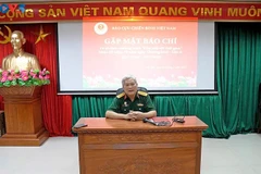 题为“永远与时间同在”艺术交流活动新闻吹风会举办，《越南退伍军人报》总编辑杜富寿上校提供活动细节。图自《越南之声》