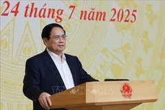 越南政府总理、国家民事防护指导委员会主任范明政24日主持召开委员会第一次会议。图自越通社